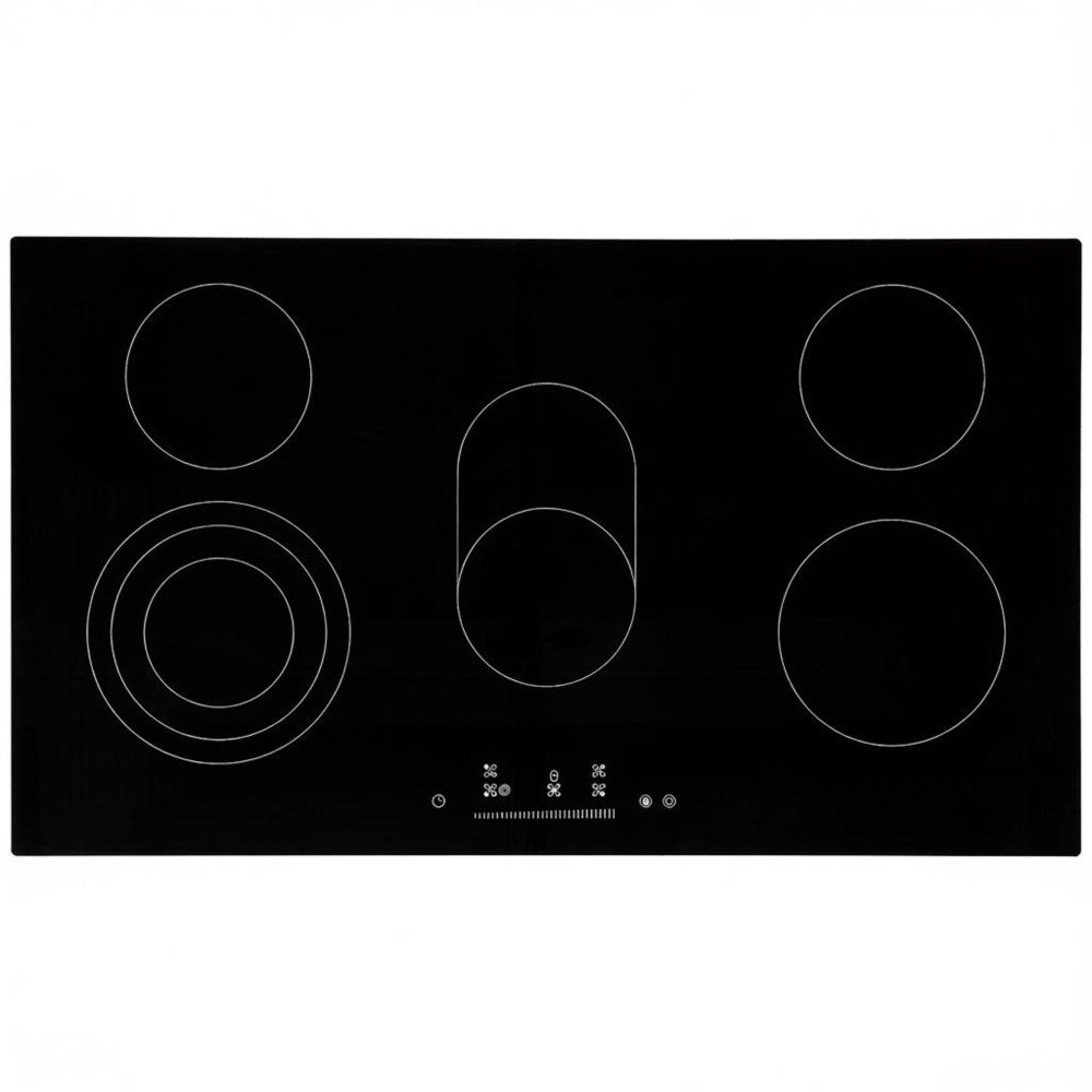 Built-in Electric Cooktop, 36 Inch 5 Burner, 8600W Ceramic Top, Touch Control, Timer, Child Lock, 220-240V