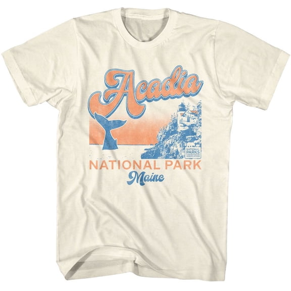 National Parks Acadia Whale Natural Adult T-Shirt