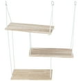 thumbnail image 5 of WHAMVOX 1 Set Wood Wall Hanging Shelf Wood Floating Shelves Swing Rope Shelves Rustic Hanging Shelves Swing Shelf Wall Display Shelves For Living Room Bedroom, 5 of 8