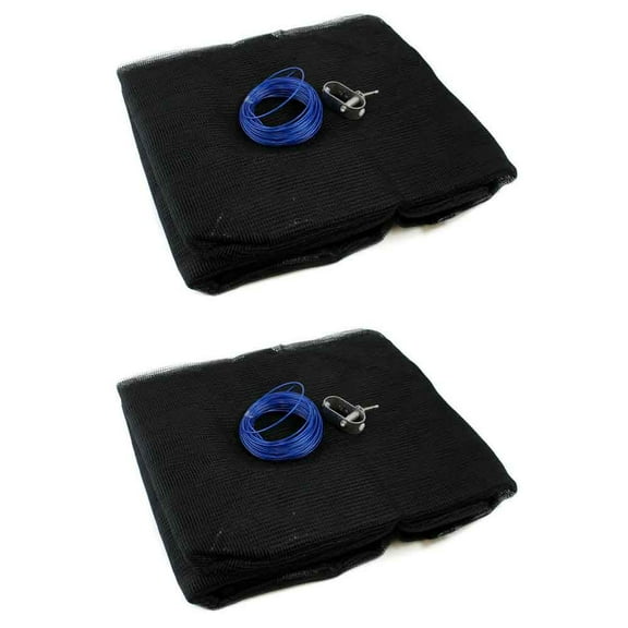 Swimline 21 Foot Round Above Ground Swimming Pool Leaf Net Top Cover (2 Pack)