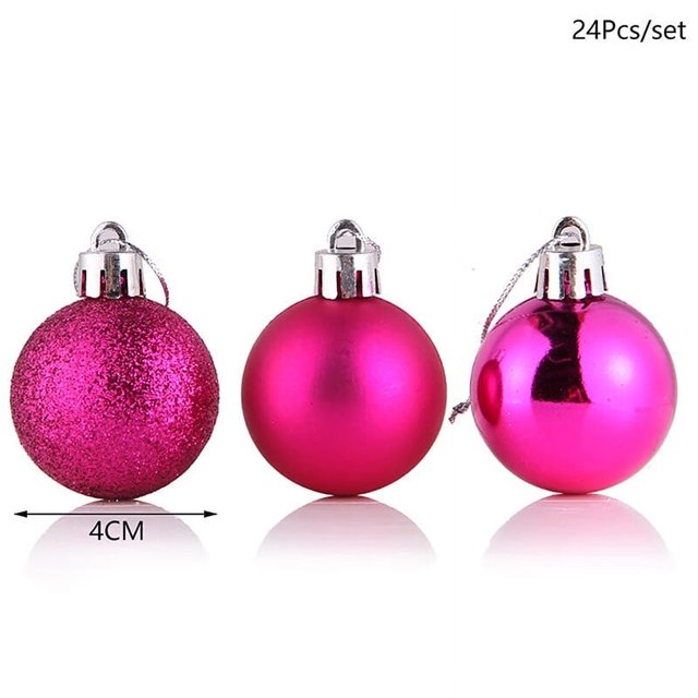 PENGXIANG 24pcs Christmas Ball Christmas Tree Decoration Ornaments For Home Decor