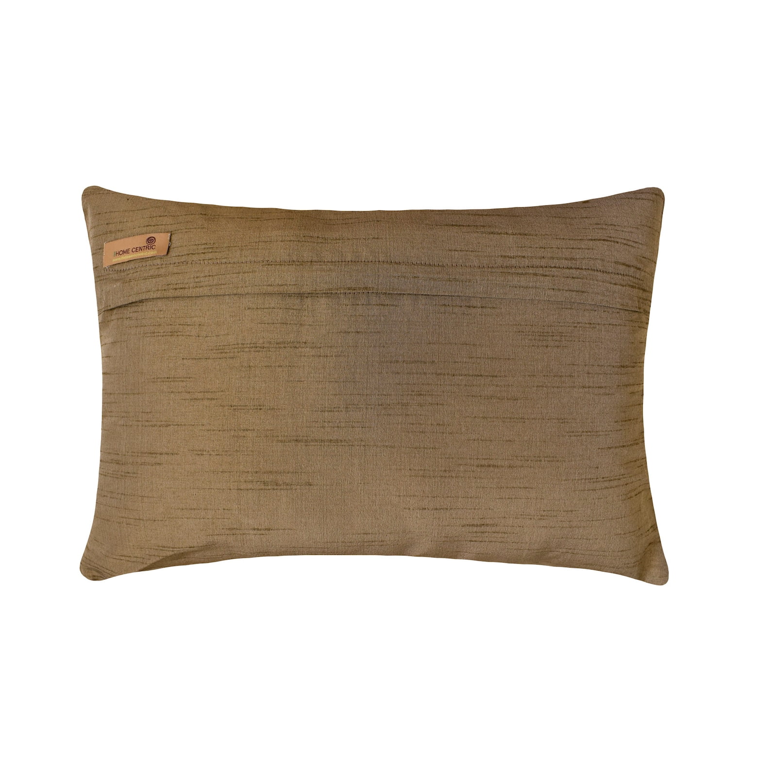 Brown Lumbar Pillow Cover, 12x26 inch (30x65 cm) Lumbar Pillow Cover, Sequins Leaves Lumbar Pillow Cover, Silk Lumbar Pillow Cover, Floral Art Deco Lumbar - Days Of Leaves