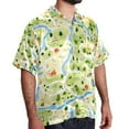 thumbnail image 2 of Atlas Men's Short Sleeve Hawaiian Poplin Shirt - Casual Printed Button Down Summer Beach Shirt for Men, 2 of 6