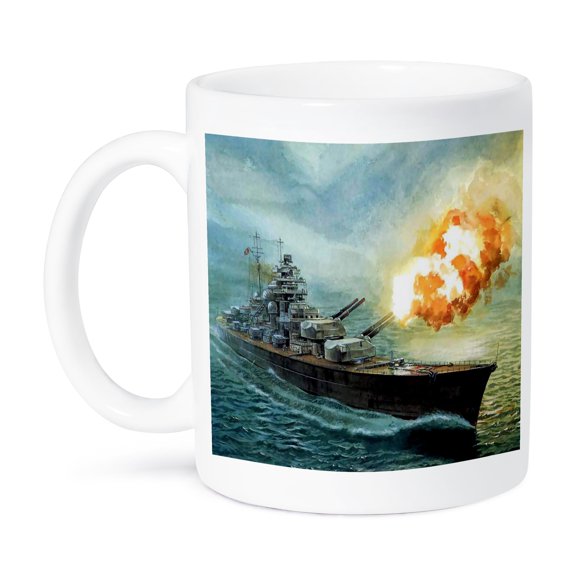 3dRose, Painting Of Battleship Bismark.jpg, 11oz Mug
