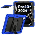 thumbnail image 4 of Case for Lenovo Tab M11 11" 2024, Military Grade Protective Silicone PC Cover with Screen Protector & Adjustable Kickstand & Shoulder Strap & Pencil Holder & 3-layer Protection, Darkblue+Black, 4 of 8