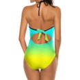 thumbnail image 4 of NICKSUN Maillot de Bain une Pièce pour Femmes Contrôle du Ventre Maillot de Bain Modeste Col en V, 4 of 9