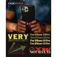 thumbnail image 2 of CaseBorne R Series Case for [iPhone 13 Pro] Aluminum Frame Aramid Fiber Kevlar Backplate - Black, 2 of 5