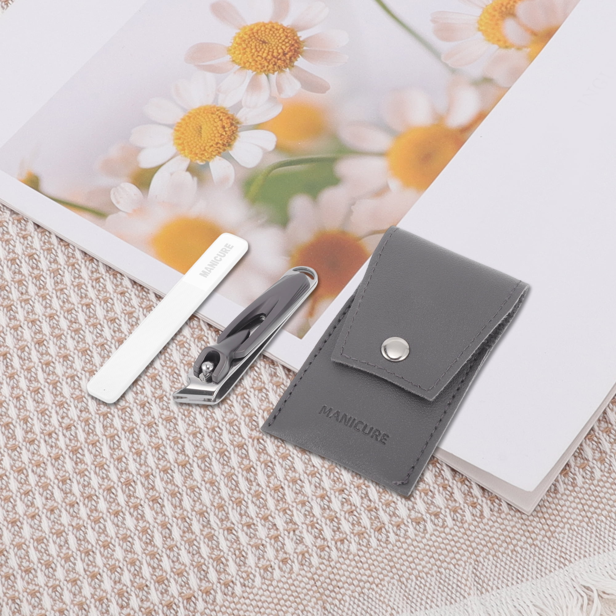Unique Bargains Hollow Shape Nail Clippers 1 Set Gray