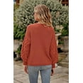 thumbnail image 3 of PRETTYGARDEN Women's 2025 Winter Pullover Sweater Casual Long Sleeve Crewneck Loose Chunky Knit Jumper Tops Blouse, 3 of 10