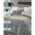 thumbnail image 3 of Lanco 100% Cotton King Size Comforter Set, 6 Piece, Color Grey, Geometric Jacquard Bedding Set, Matching Bedskirt, Pillows & Shams, 3 of 7