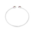 thumbnail image 5 of Natural Ruby Zoisite Rough Shape Twister Bangle Bracelet in Sterling Silver for Women, July Birthstone Jewelry for Her Birthday, Wedding Anniversary, Christmas, Mothers Day, 5 of 9