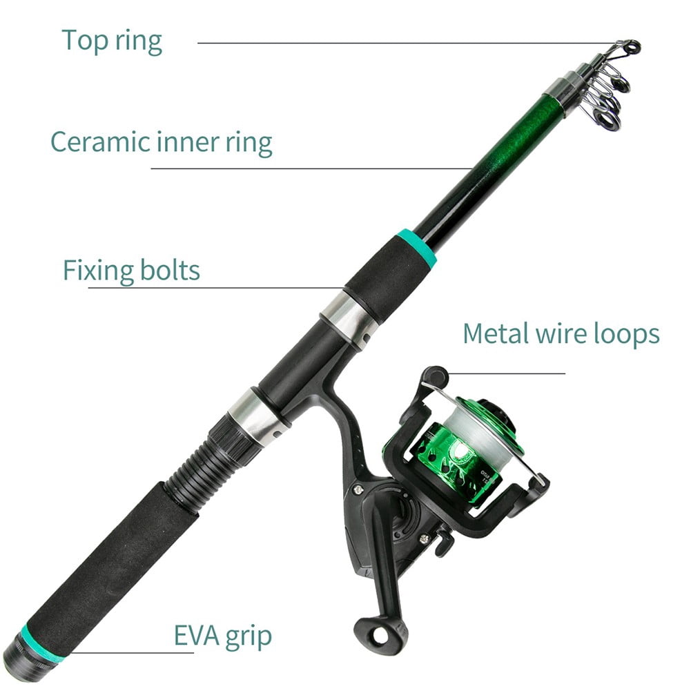CENL Outdoor Fishing Starter Set - Fishing Rod + Fishing Reel + Fishing Tackle Box