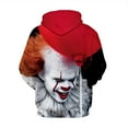 thumbnail image 2 of Pull Décontracté clown d'Halloween Impression 3D pour Amoureux, Grand Pull Ample Automne et Hiver, 2 of 6