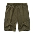 thumbnail image 2 of Yuyangdpb Men's Casual Cargo Shorts Classic Relaxed Fit Drawstring Elastic Waist with Pockets Army Green 36, 2 of 5