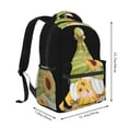 thumbnail image 2 of Pofeuu Sunflower Gnomes Print Backpack for Men and Women - Basic Bookbag Casual Daypack Backpacks for College Work Travel-One Size, 2 of 5