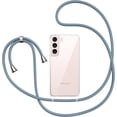 thumbnail image 3 of Clear Case for Samsung Galaxy S22 Plus 5G with Adjustable Neck Lanyard Strap,Soft Slim TPU Shockproof Protective Cover for Samsung Galaxy S22 Plus 5G-Grey Blue, 3 of 12