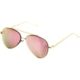 thumbnail image 3 of Oversized Aviator Pink Gold Lens Women Sunglasses, 3 of 7