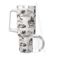 thumbnail image 3 of Bear Deer Hunting Cup Insulated Tumbler Stainless Steel Vacuum Travel Mug 40 oz with Handle and Straw Lid, 3 of 7