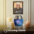 thumbnail image 4 of Yatskia Purple Trumpet with Northern Lights Mini Memorial Keepsake Urns for Human Ashes Adult Male and Female, Large Cremation Burial Urn for Ashes Adult Dad, (Monar 10 Inch and 3 Inch), 4 of 8