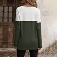 thumbnail image 4 of Kaemgyyd Shirt for Women Fall Fashion Clothing Long Sleeve Tops for Women Casual Loose Color Block Basic Tee with Button, 4 of 7