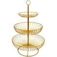 thumbnail image 1 of Fruit Basket 3 Tier Metal Fruit Cup Vegetable Fruit Bowl Fruit Cake Display Stand for Kitchen Table Decoration Fruit Wire Shelf Storage Rack for Cake Snacks Snack Sushi, 1 of 7