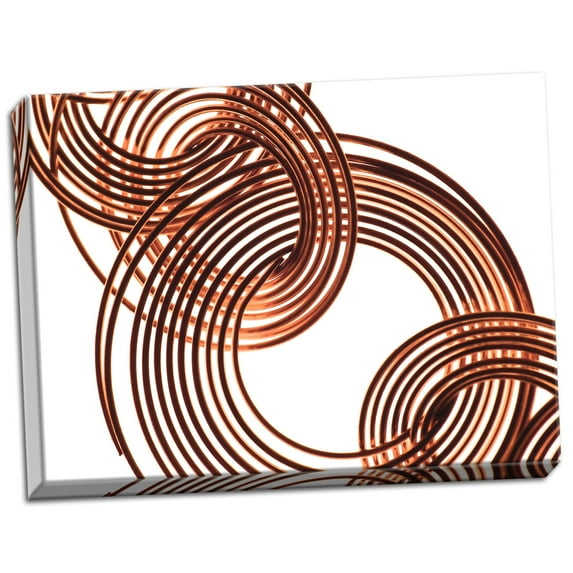 Gango Home Decor Intertwined Gold IX by Monika Burkhart (Ready to Hang); One 24x18in Hand-Stretched Canvas
