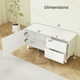 thumbnail image 6 of Resenkos Mid-Century Modern 44-Inch TV Stand with Storage Drawers, White Finish, 6 of 8
