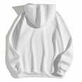 thumbnail image 5 of NinXxx Women's Winter Lined Hoodie Streetwear Sweatshirt Cold Weather White L, 5 of 5