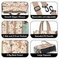 thumbnail image 3 of Teacher Tote Bag,Pitbull Dog and Flower Floral Teacher Utility Tote Bag,Large Work Tote Bags for Women with Multiple Pockets,Top Zipper Closure,13.8x10.6x6.7 Inch, 3 of 5