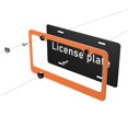 thumbnail image 6 of License Plate Frame With Screw Caps 2 Pack Car Plate Frame Front And Rear Rust-Proof Universal Car Tag Holder Orange, 6 of 8