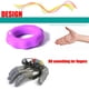 thumbnail image 5 of Fortalecedor de dedos de mano de silicona Colcomx Gimnasio Fitness Púrpura 75LB Anillo de agarre manual para el dedo, 5 of 6