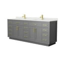 thumbnail image 6 of Wyndham Collection Wcg262684d-Qtz-Unsmxx Beckett Tk 84" Free Standing Double Basin Vanity, 6 of 7