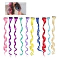 thumbnail image 1 of Miangastore 22 Pcs Rallonges de Cheveux Colorées à Clip Pièces de Faux Cheveux Bouclés Postiches Mode pour Mèches de Fête, 1 of 8