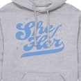 thumbnail image 3 of Instant Message - She Her - Men's Pullover Hooded Fleece Sweatshirt, 3 of 6