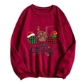 thumbnail image 3 of YANHAIGONG Women Christmas Holiday Sweatshirts Pullover Funny Leopard Claw Print Crew Neck Raglan Long Sleeve Gifts Shirt Trendy Merry Christmas Sweatshirts for Women Cute, 3 of 3