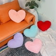 thumbnail image 2 of Zhuge Almohada decorativa para el hogar, almohada de felpa de color sólido con pelo de conejo de imitación, almohada para el respaldo del sofá de la sala de estar(púrpura), 2 of 5