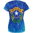 thumbnail image 2 of Nevada Vintage Distressed State Flag All Over Womens T Shirt Multi MD, 2 of 2