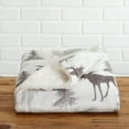 thumbnail image 2 of Great Bay Home Velvet Plush Fleece Reversible Sherpa Warm and Cozy Throw  (50" x 60" Throw, Moose), 2 of 2