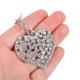 thumbnail image 5 of Llavero de aleación con forma de corazón de cristal para mujer, llavero con colgante para llave de coche, joyería delicada, el mejor regalo (plata), 5 of 7