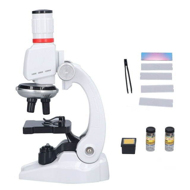 Kit de microscopio para niños, kits de microscopio para niños 1200X microscopio para niños juguete educativo meticulosamente diseñado