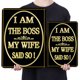 thumbnail image 3 of Chapa Metal Vintage I Am The Boss Pintura Hierro Rectangular Artística 30x40cm, 3 of 8