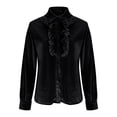 thumbnail image 3 of Uootdi Plus Size Sequin Tops for Women Sparkly Glitter Bow Crewneck Long Sleeve Shirts Evening Party Night Top Going Out Pullover Gift, 3 of 6