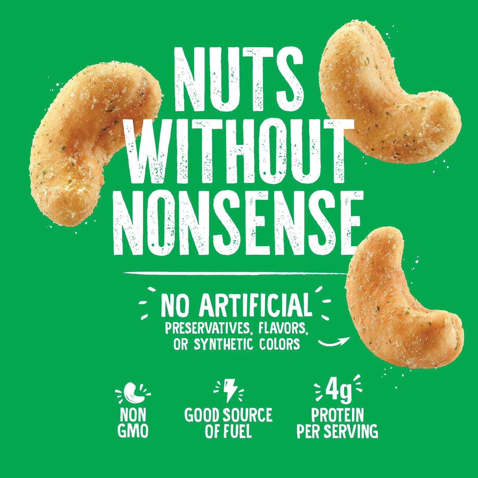 Emerald Nuts Jalapeno Cashews, 5 oz, Resealable Bag (Pack of 4)