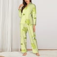 thumbnail image 3 of Disketp Pajamas Set Long Sleeve Sleepwear Womens Button Down Nightwear Pj Sets-Cute Frog3, 3 of 9