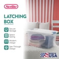 thumbnail image 3 of Sterilite 64 Quart Clear Plastic Storage Bin with White Latch Lid, 30 Pack, 3 of 11