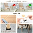 thumbnail image 5 of Ezprotekt 24 Pcs Chair Leg Sliders for Carpet,Furniture Movers Sliders,Chair Leg Caps,0.75"(Round, Clear), 5 of 8