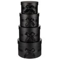 thumbnail image 1 of Cajas de regalo GNFlus negras con tapas y lazo, juego de 4, 1 of 6