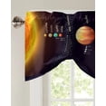thumbnail image 2 of Earth Universe Galaxy Sun Window Curtain Kitchen Cabinet Coffee Tie-Up Valance Curtain Rod Pocket Short Curtain, 2 of 6