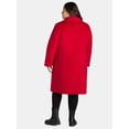 thumbnail image 2 of Time and Tru Women's and Women's Plus Faux Wool Boyfriend Coat, Sizes XS-3X, 2 of 4
