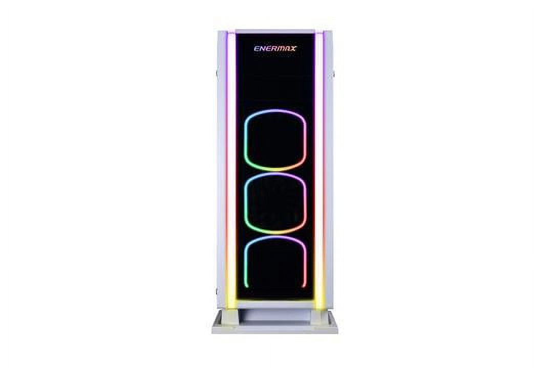 Lepatek Enermax Saberay Limited White Edition&nbsp; Addressable RGB Tempered Glass ATX Mid Tower Gaming PC Case, White - image 2 of 3